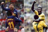 ميسي وديمبيلي يحتفلان على طريقة بيليه وجارزينيو 