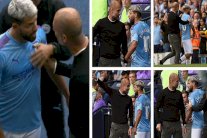 أغويرو يتصادم مع غوارديولا بسبب قرار استبداله بخيسوس 