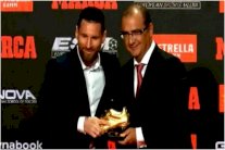 ميسي يتسلم الحذاء الذهبي السادس