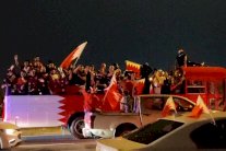 استقبال الأبطال للمنتخب البحريني لدى عودته إلى المنامة