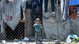 مخيم للاجئين السوريين في البقاع اللبناني. يونيو 2023