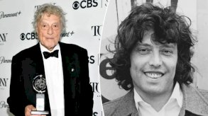 السير توم ستوبارد شاباً ومتقدماً في العمر