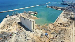 موقع انفجار مرفأ بيروت في 4 آب/أغسطس 2020