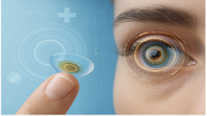 صورة تعبيرية ترمز للعدسات اللاصقة الذكية. أُنتِجت بالذكاء الاصطناعي © الحقوق محفوظة للمؤلف