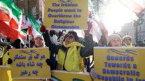 مظاهرات في لندن دعماً لمظاهرات الشعب الإيراني في طهران