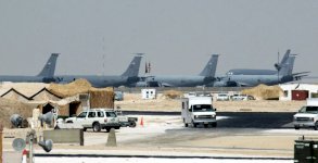 جانب من قاعدة العديد الجوية في قطر