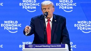 ترامب أثناء كلمته في دافوس