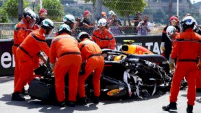 جائزة موناكو: حادث كبير يحطّم سيارة بيريس ويوقف السباق