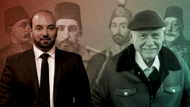 الدكتور إبراهيم جور وعثمان صلاح الدين عثمان أوغلو عضوان في الأسرة العثمانية. - BBC