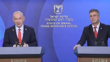 رئيس الوزراء الإسرائيلي بنيامين نتانياهو ووزير الطاقة والبنية التحتية إيلي كوهين