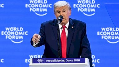 ترامب أثناء كلمته في دافوس