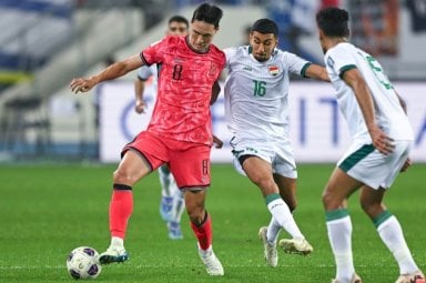 فازت كوريا الجنوبية على ضيفها العراق 3-2 في سيول وابتعدت في صدارة مجموعتها