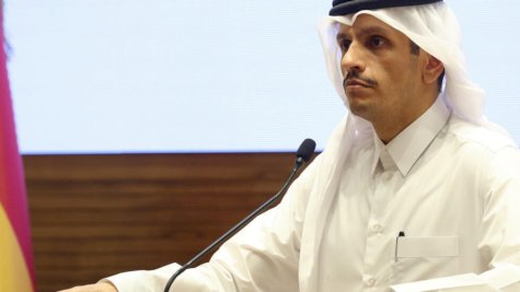 رئيس الوزراء القطري الشيخ محمد بن عبدالرحمن بن جاسم آل ثاني في الدوحة في 3 نيسان (أبريل) 2024 