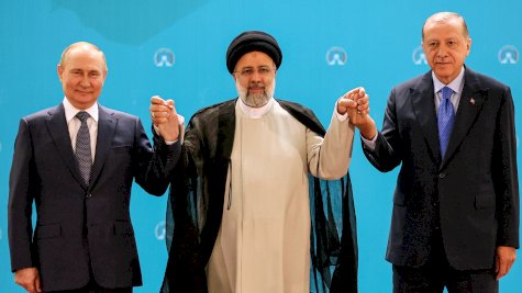 بوتين وأردوغان مع إبراهيم رئيسي