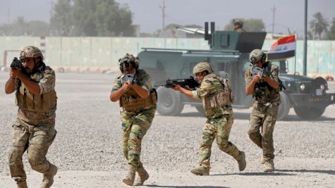 عناصر من الجيش العراقي في تدريب عسكري (أرشيفية)