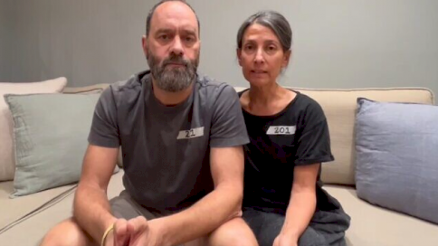 غولدبرغ-بولن وزوجته راشيل، والدا هيرش الإسرائيلي-الأميركي المختطف في غزة