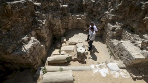 صورة تظهر موقع القديس هيلاريون الأثري وسط قطاع غزة بتاريخ 8 حزيران (يونيو) 2022