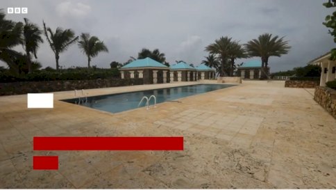صورة من فيديو جديد لمنزل جيفري إبستين الخاص في جزيرة سانت جيمس الصغرى - BBC